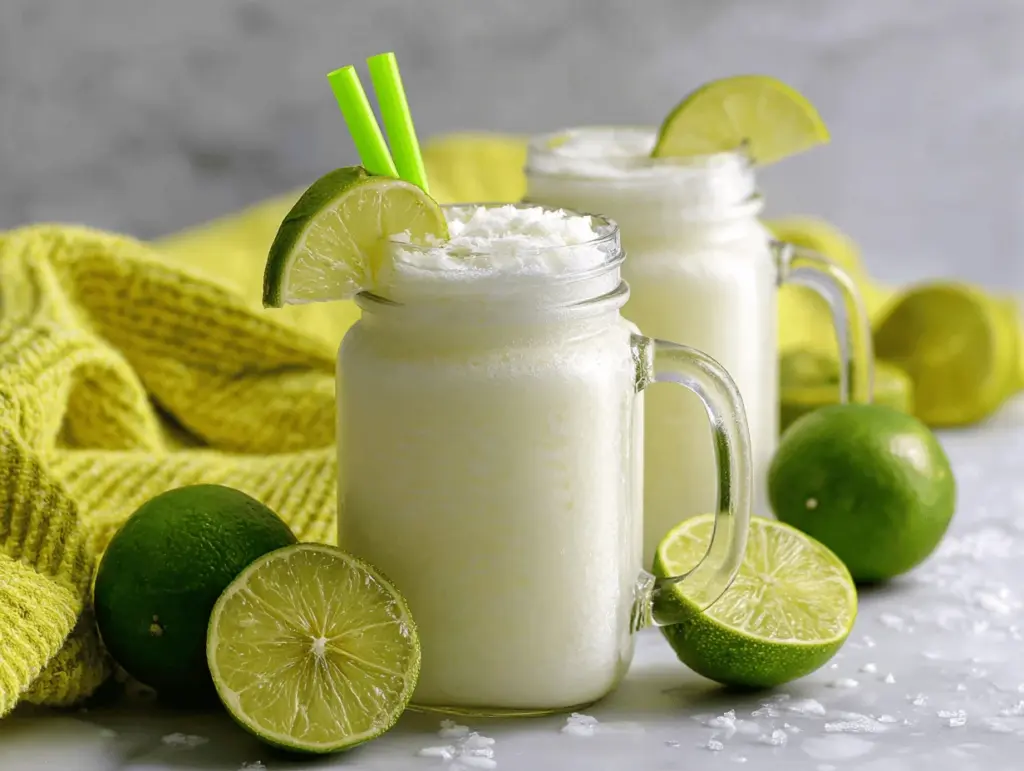 Brazilian lemonade with coconut - featured image