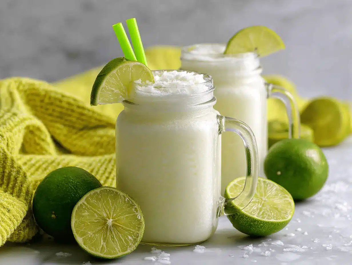 Brazilian lemonade with coconut - featured image