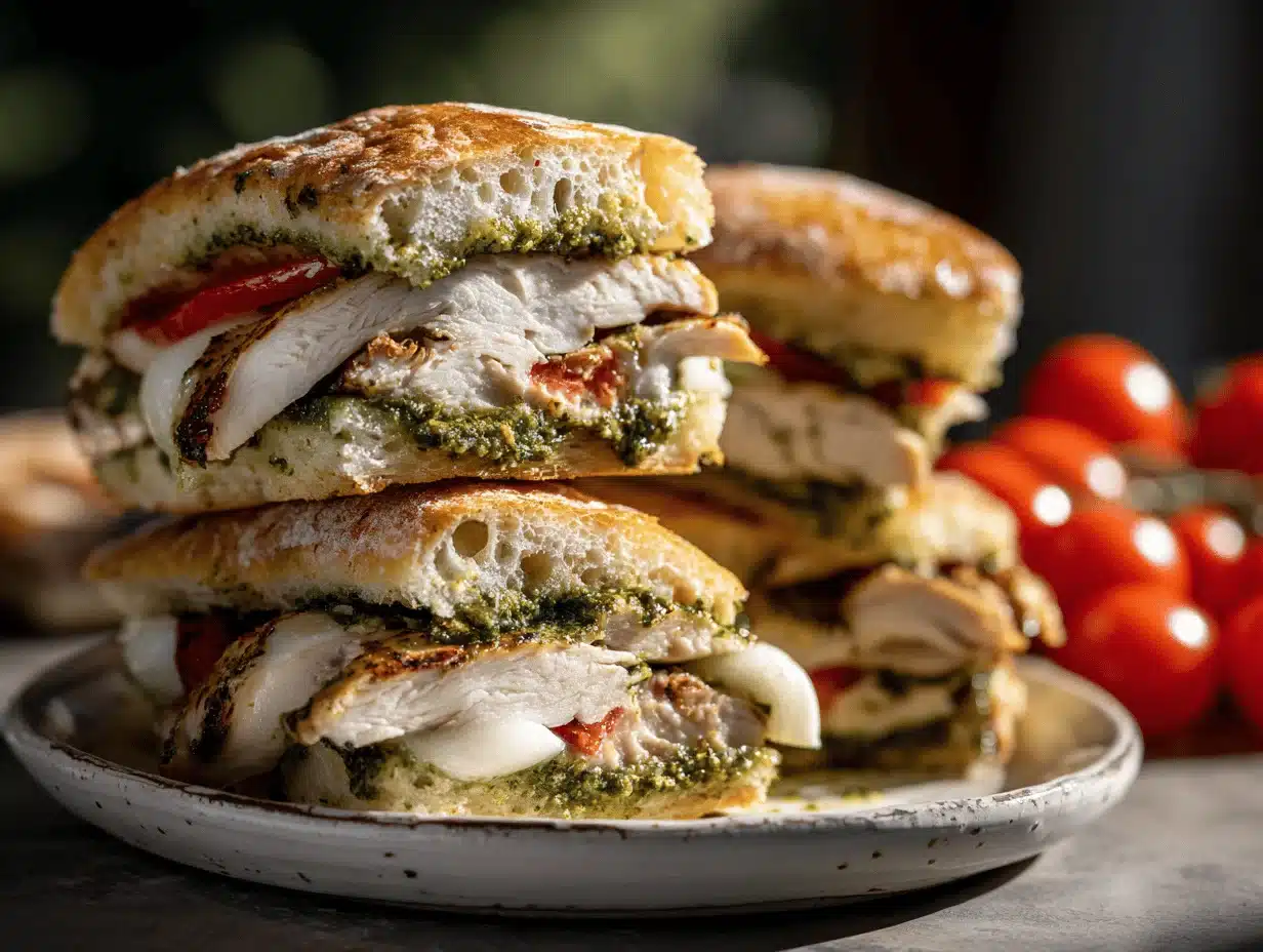 chicken pesto sandwich - featured image