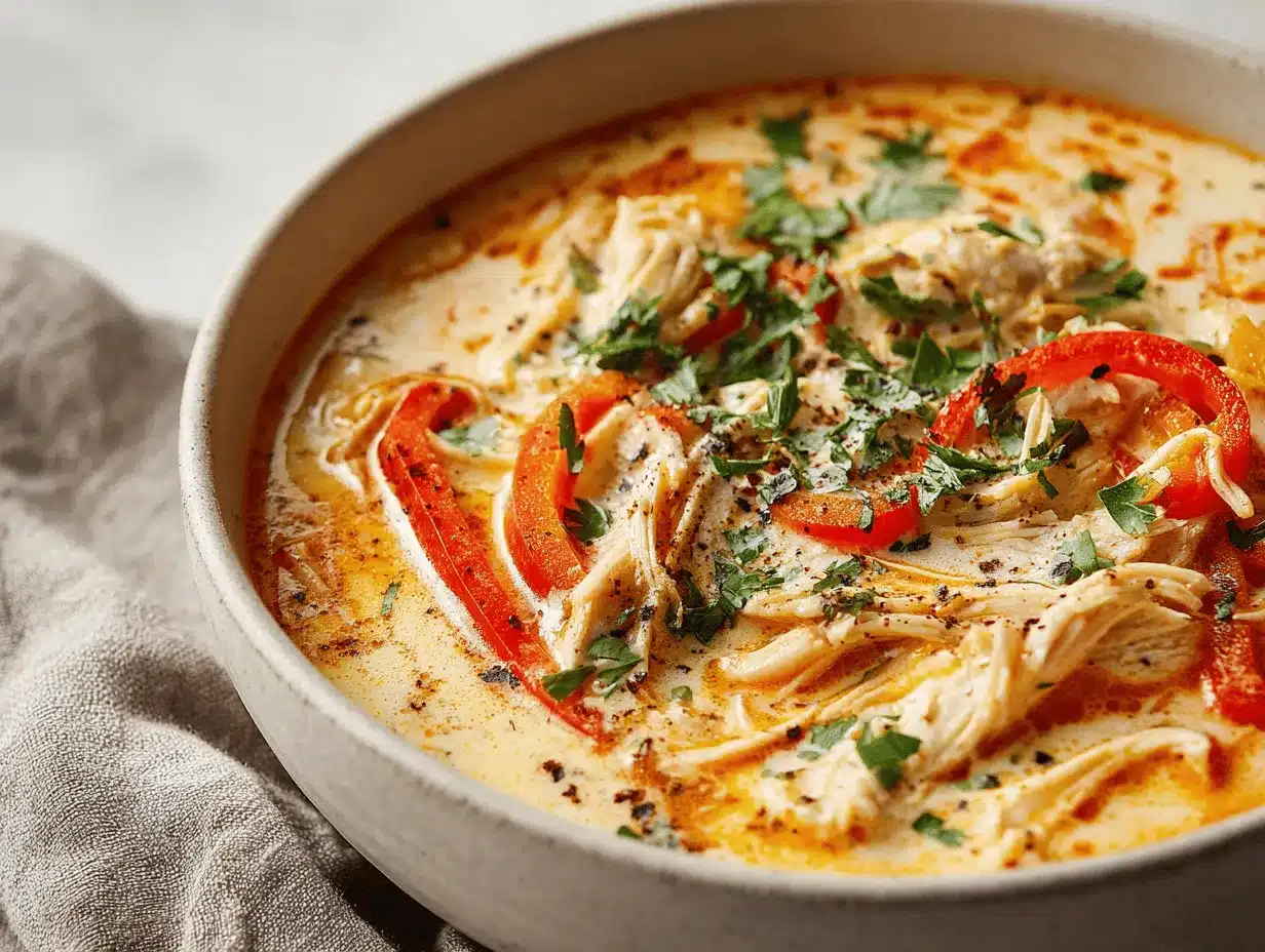 creamy Cajun chicken soup preparation steps