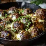 French onion meatballs - featured image