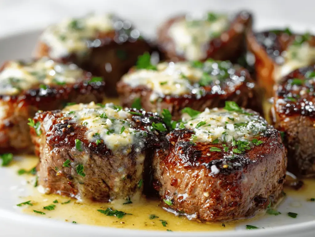 garlic butter steak bites - featured image