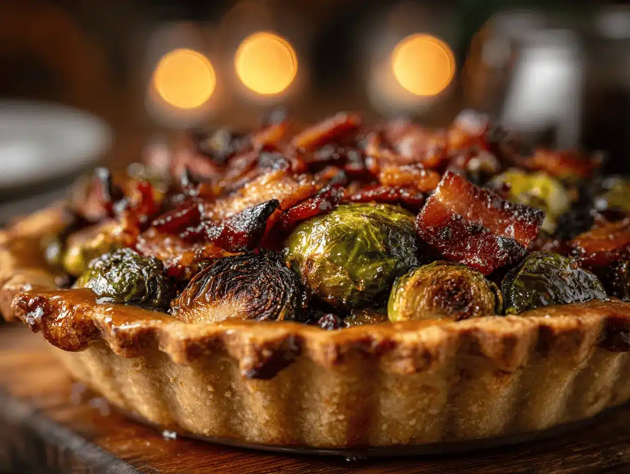 honey-glazed roasted Brussels sprouts with bacon preparation steps