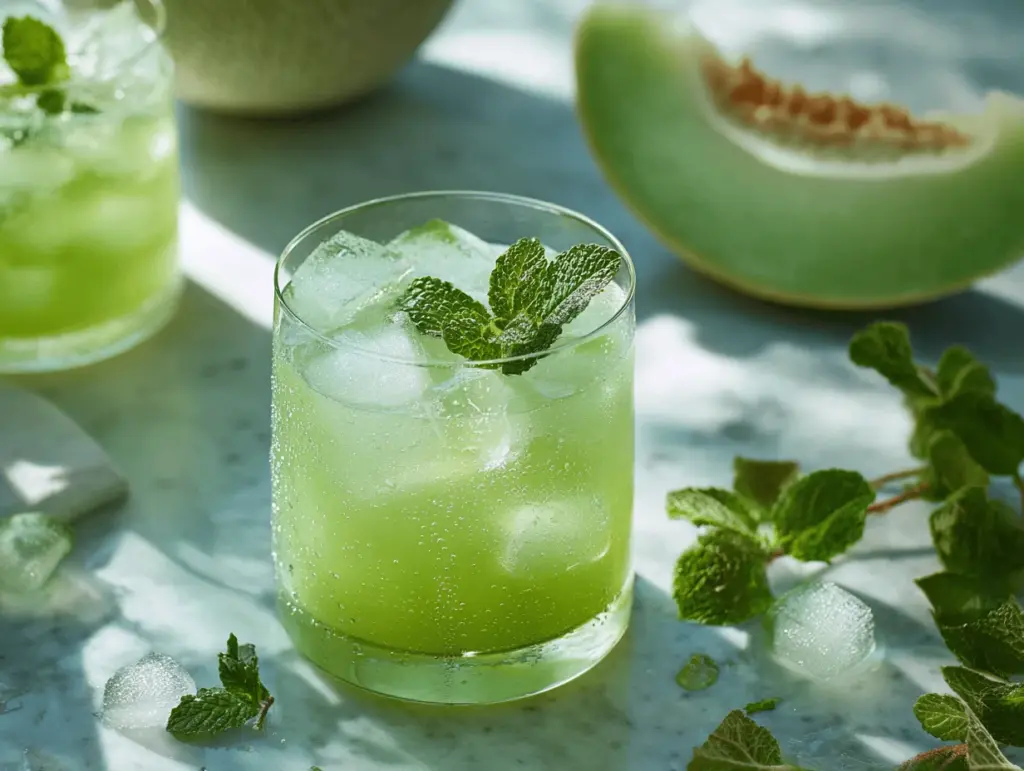 honeydew mint iced tea - featured image