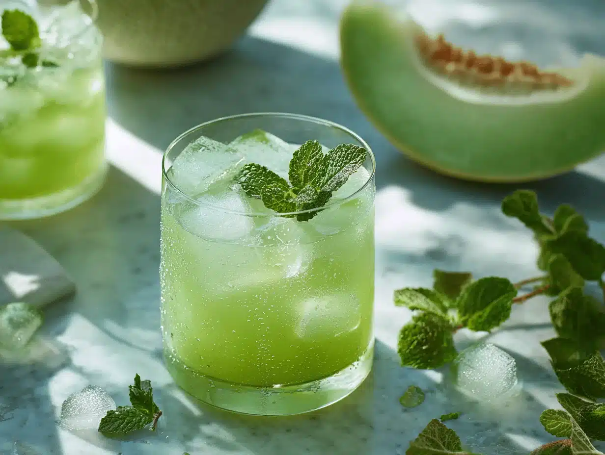 honeydew mint iced tea - featured image