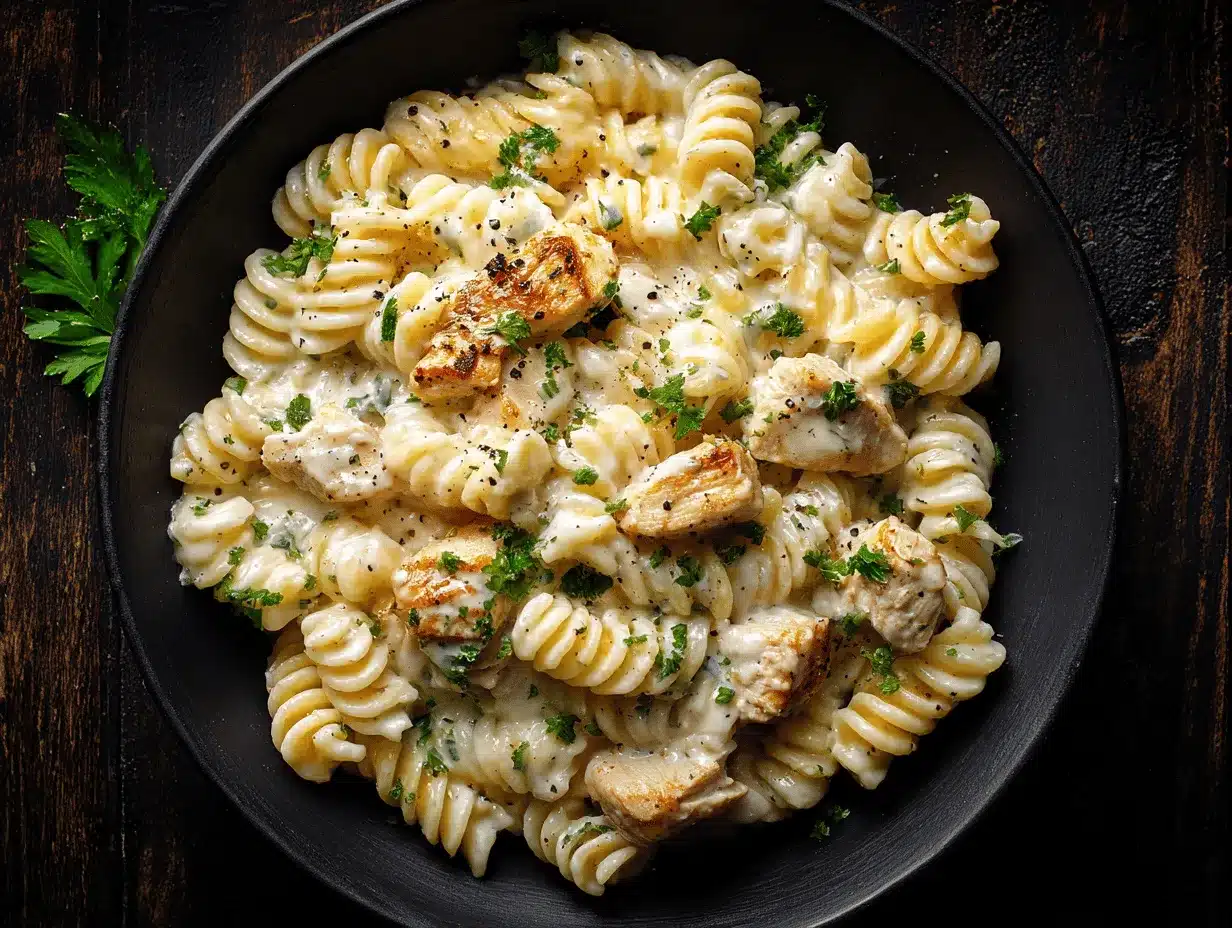 Parmesan chicken pasta preparation steps