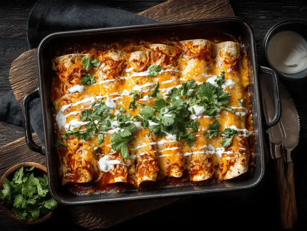 ranch chicken enchiladas - featured image