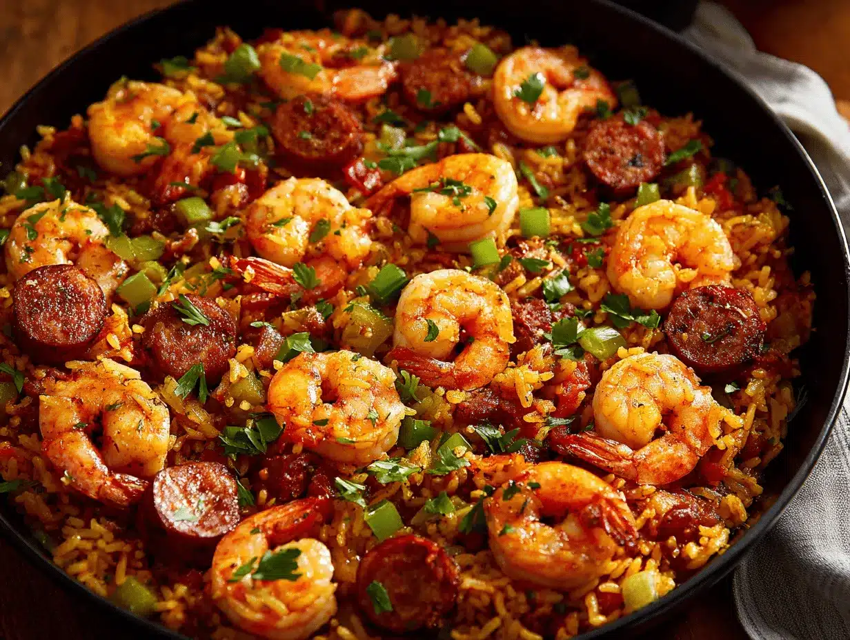 shrimp and sausage jambalaya preparation steps