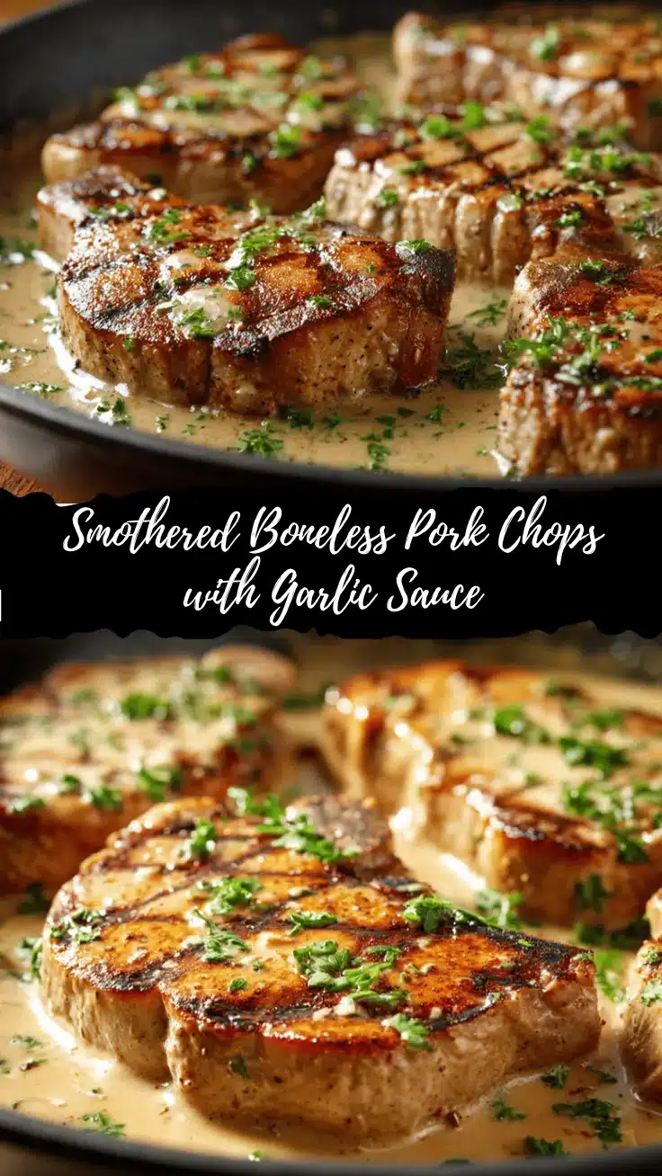 smothered boneless pork chops recipe