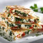 spinach and feta quesadillas - featured image