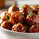sweet chili meatballs crockpot - featured image